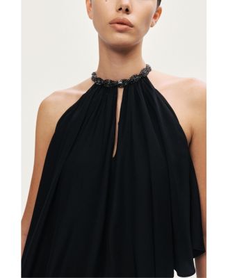 Women's Embellished Halter Blouse