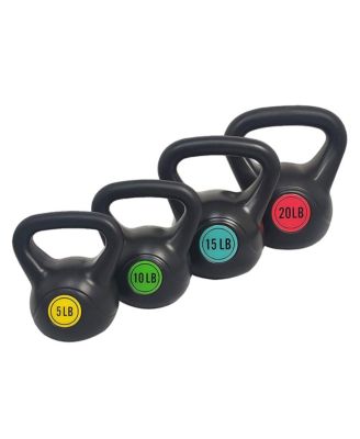 Home Gym Vinyl Coated Solid Cast Iron Kettlebell Weight Set