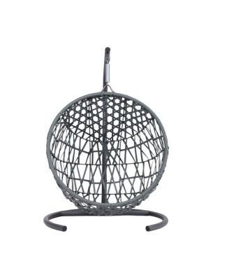 Cat House Swing Bed, Indoor Egg Chair with Cushion, Rattan Look, for Small Pets