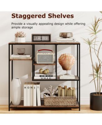 Behind Couch Console Table with Storage, Slim Entryway Sofa Table