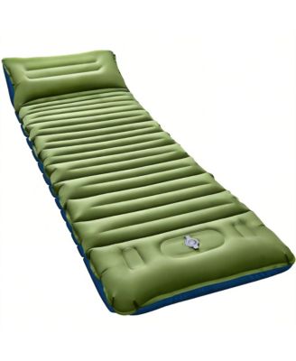 Camping Sleeping Pad Inflatable Mat Built-in Foot Pump Camping Outdoor Recreation Gear