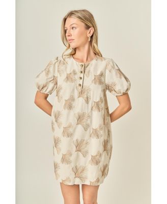 Women's Embroidery detail mini dress