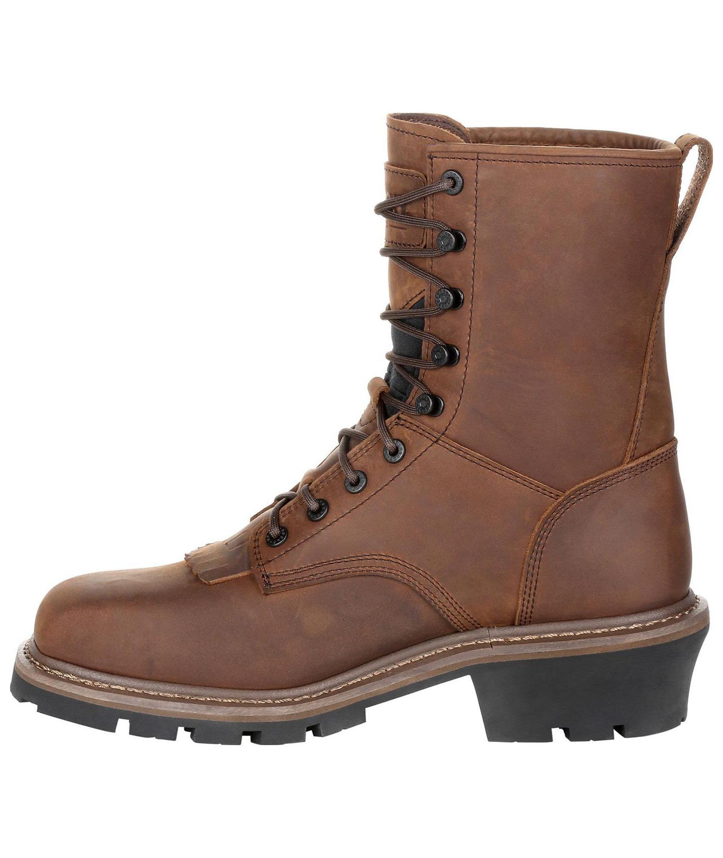 Мужские ботинки ROCKY Square Toe Logger Waterproof Work Boot, цвет: Тёмный коричневый — фото 6