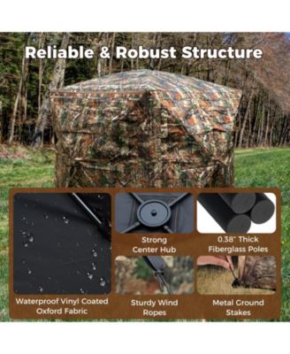 2-6 Person Side-by-Side Hunting Blinds Double One-way See-through Ground Blinds
