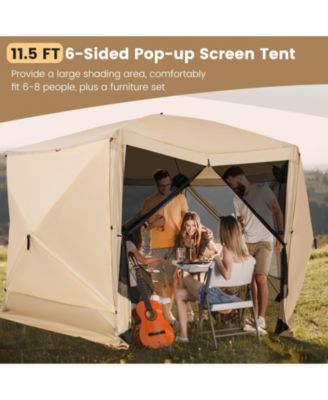 11.5 X 11.5 FT Pop-up Screen House Tent with Portable Carrying Bag