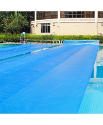 12 x 24 Feet Rectangle Swimming Pool Cover 12-MIL Heat Retaining Pool Solar Blanket with Carrying Bag