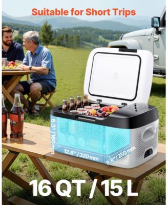 16 Quart Portable Car Freezer with App Control 60W for Camping