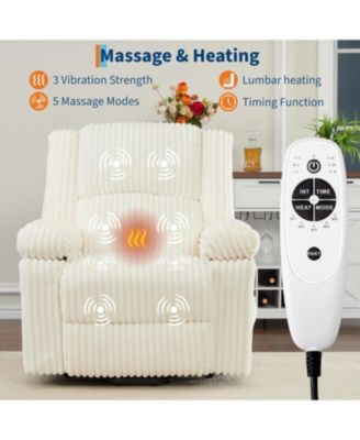 Power Lift Recliner Chair - Heat and Massage, Electric Lift Plush Recliner with Soft Padded Seat, Back Support & Armrests, Designed