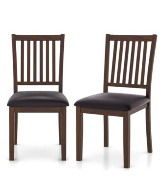Upholstered Modern Dining Chair Set of 2 with Slanted High Backrest
