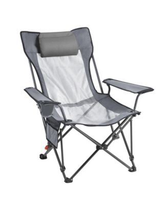Reclining Camping Chair with Headrest and Foot Rest 220 lbs