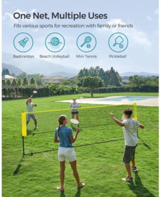 Adjustable Height Foldable Badminton Volleyball Pickleball Tennis Net Indoor Outdoor Portable Stable Durable