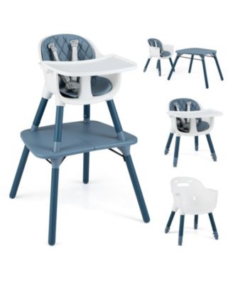 4-in-1 Baby Convertible Toddler Table Chair Set with PU Cushion