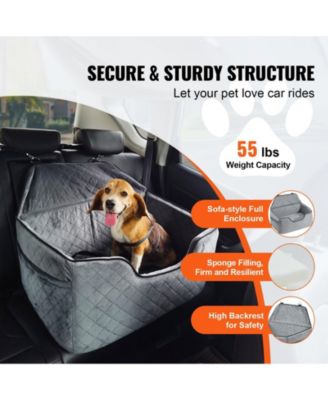 Dog Car Seat Booster 28 in Sponge Fill for up to 55 lbs
