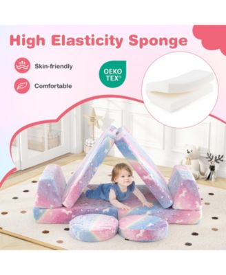 Modular Kids Play Couch Set Glow in the Dark with Portable Handles