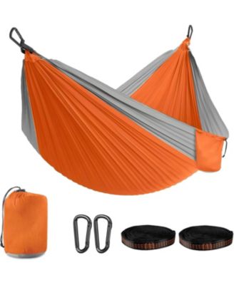 Durable Camping Hammock – 500lbs Portable Hammock Nylon Camping Hammock Chair - Double with Tree Straps - Portable for Travel, Backpacking