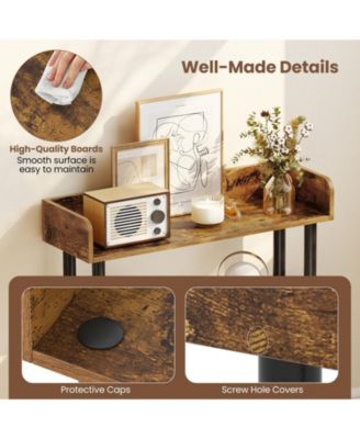 3-Tier Bookshelf with Anti-Tipping Kit and Industrial Storage Unit for Living Room