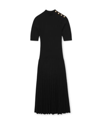 Women's Button-Detail Knitted Midi Dress