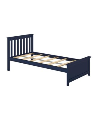 Twin Bed Frame with Headboard, Solid Wood Platform Bed for Kids