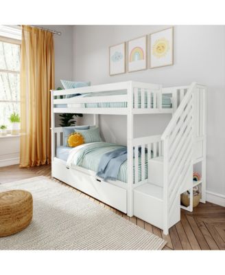 Twin over Twin Staircase Bunk with Trundle