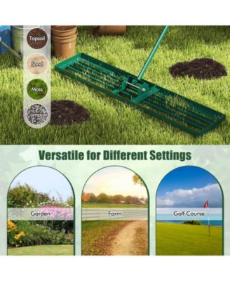 Heavy Duty Lawn Leveling Rake in for Soil