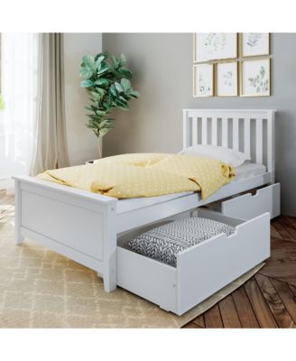 Max &Lily Twin-Size Platform with Underbed Storage Drawers