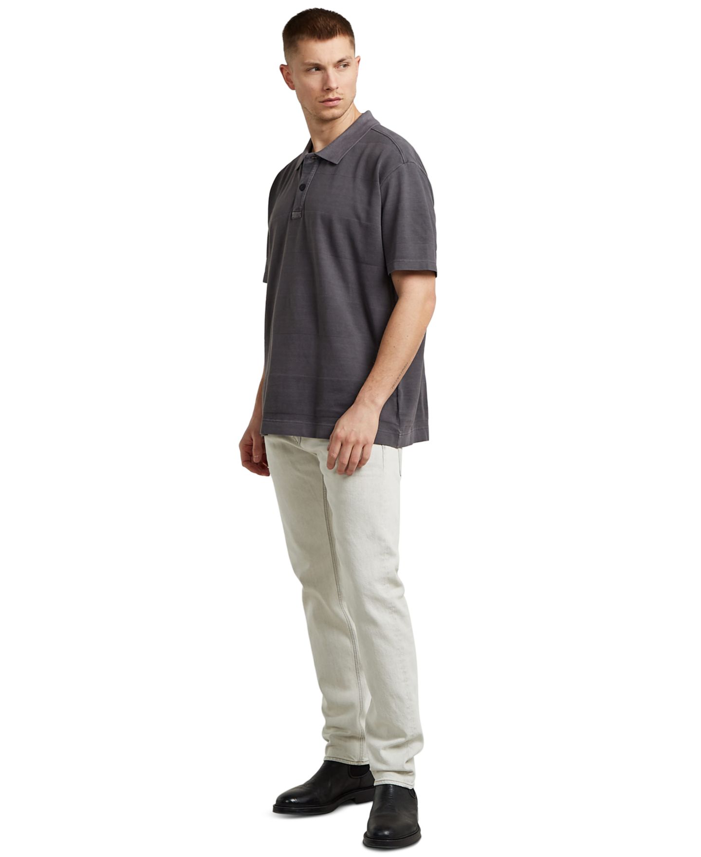 Мужское поло G-Star Raw Washed Jacquard Relaxed-Fit Polo Shirt, цвет: Petrol — фото 2
