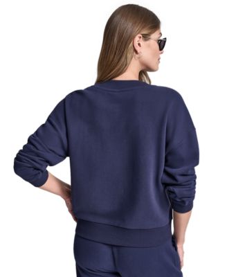 Sport Women's Metallic Bubble Logo V-Neck Sweatshirt