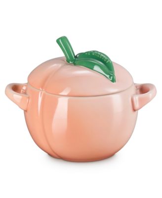 Stoneware 16 oz. Peach Mini Cocotte