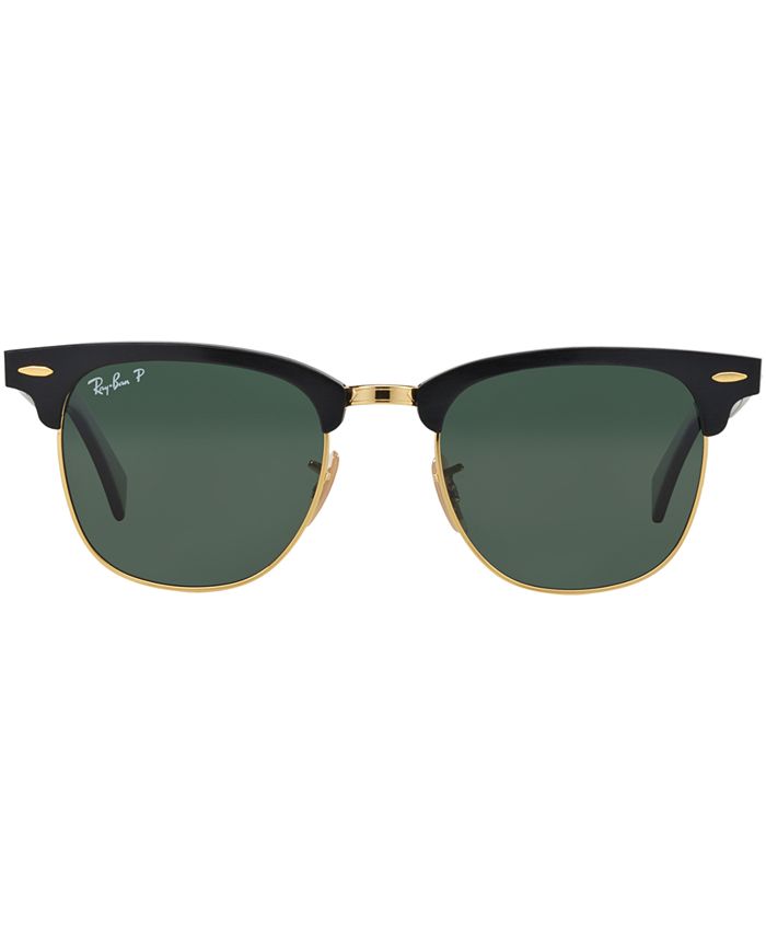Ray-Ban Polarized Sunglasses , RB3507 CLUBMASTER ALUMINUM - Macy's