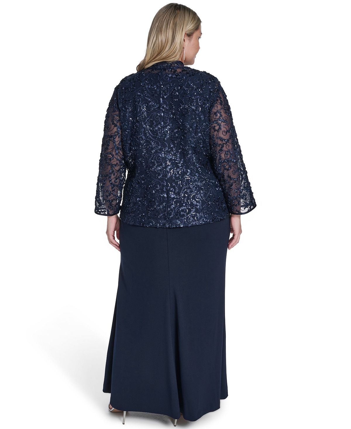 Jessica Howard Women's Jewel Neck Jacket Ball Gown view 5 — MAYCSS fashion products