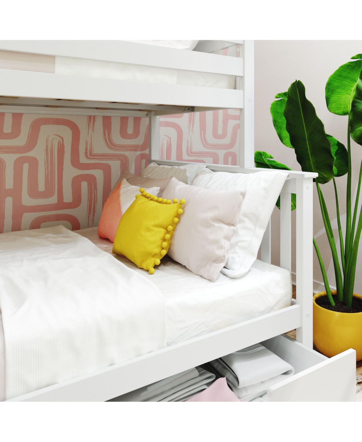 Max & Lily Bunk Bed with Ladder on End and Storage Drawers