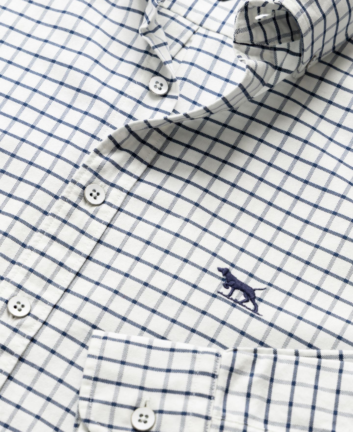 Мужская рубашка Rodd & Gunn Oxford Cotton Bayshore, цвет: Морской — фото 4