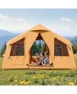8 to 12 Person Inflatable Glamping Tent with Skylights