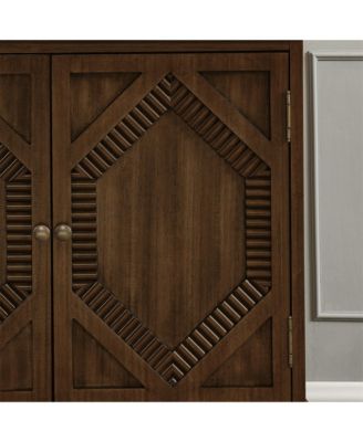 33.6" Retro Wooden Sideboard Buffet Cabinet with Storage, Accent Display Cabinets, Media Console Credenza