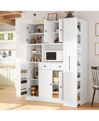  Freestanding Buffet Hutch Kitchen Pantry Storage Cabinet