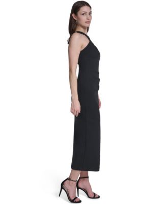 halter blue midi dress EVEREVE Women's Karly Halter Midi Dress, Size XL, Blue main image 0