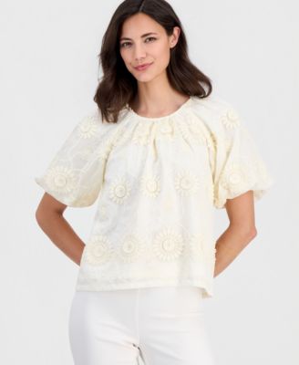 Women's Crewneck Short-Sleeve Blouse