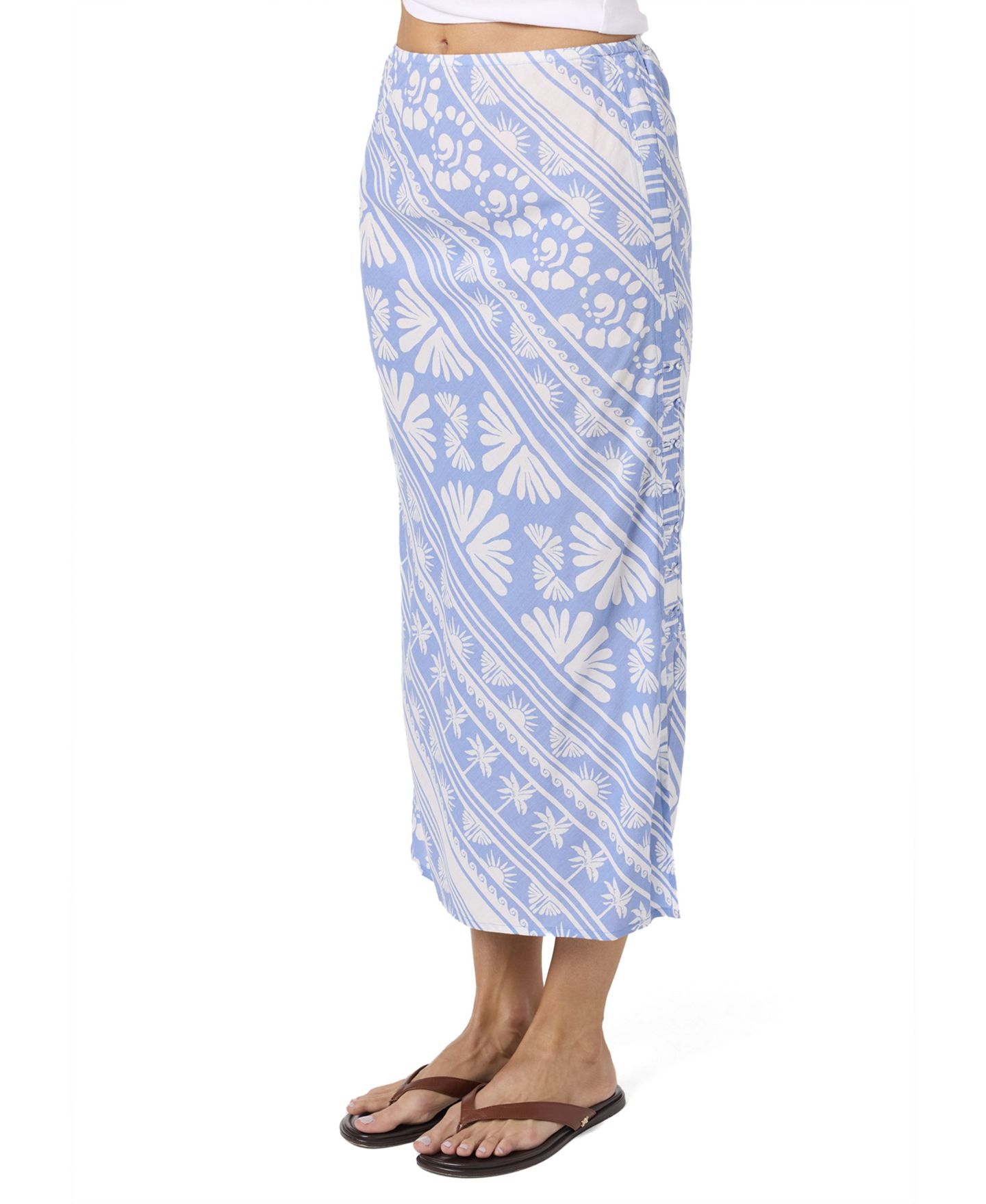 Женская юбка O'Neill Bellamy Abstract Pull-On Midi, цвет: Azurine — фото 3
