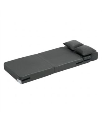 3-in-1 Convertible Folding Sofa Bed with 25D Memory Foam and Washable Cover