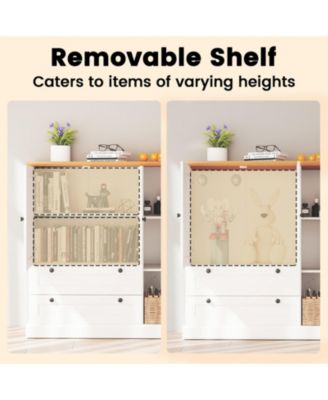 47.5 in Kitchen Freestanding Storage Cabinet with 3 Doors, 2 Drawers and 110 lbs Top