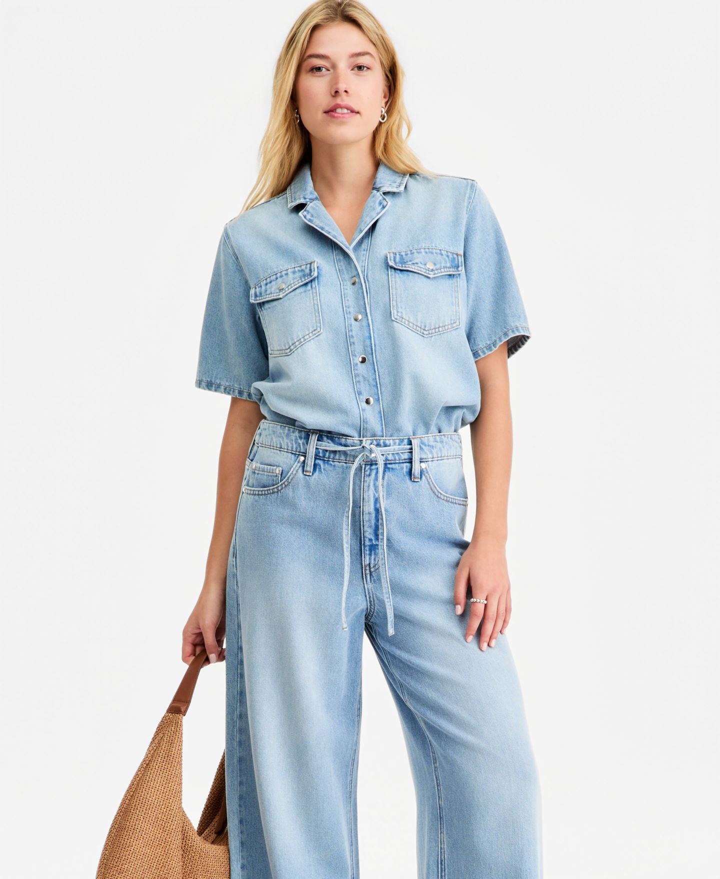 Женская рубашка On 34th Soft Denim Button-Front Short-Sleeve, цвет: Варёный — фото 3