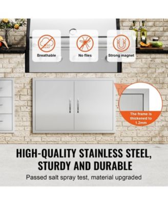 36W 24H Double BBQ Access Door for BBQ Island Grilling