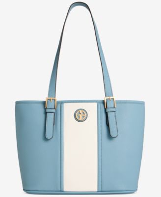 Vertical Colorblock Tulip Tote