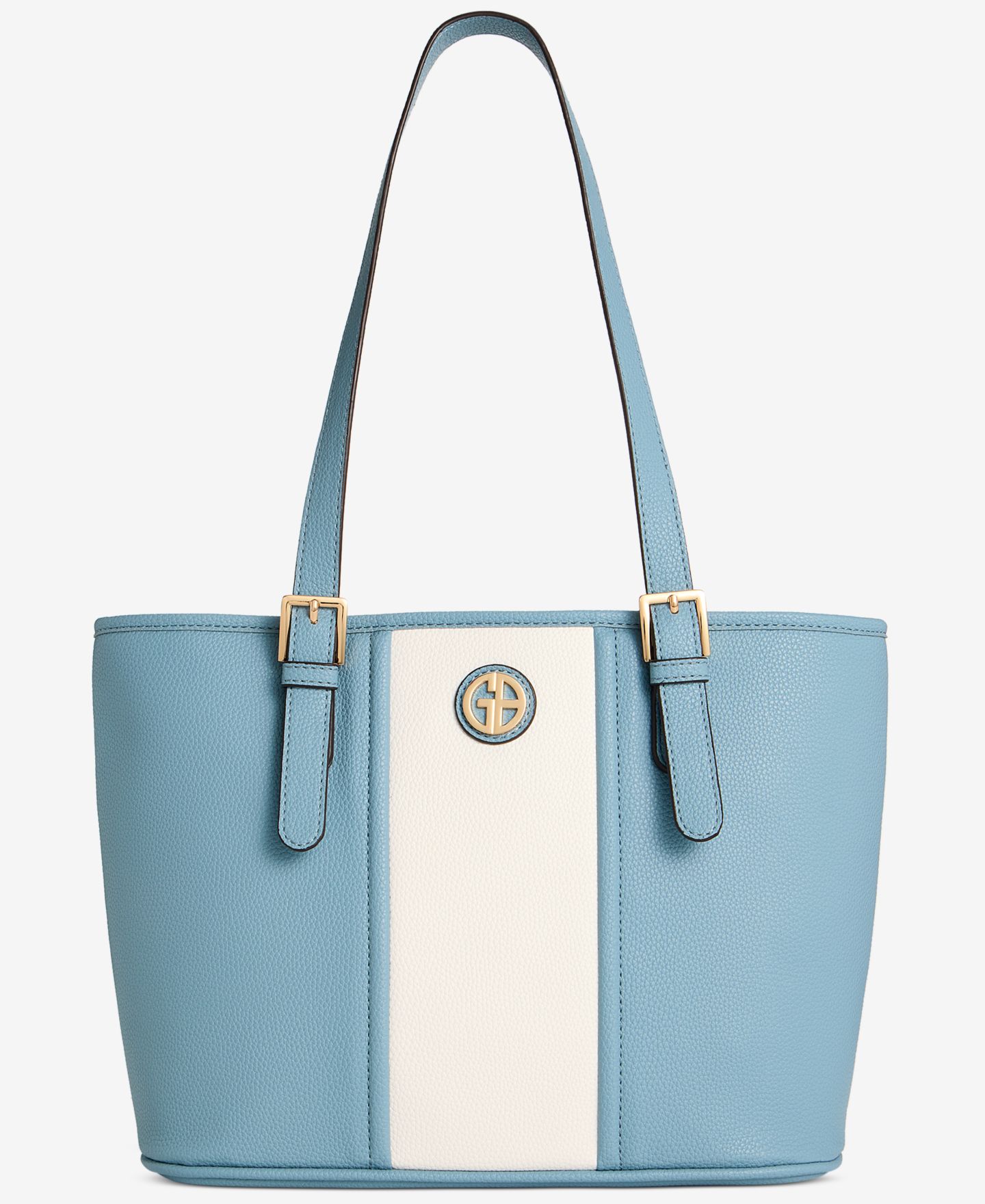 Женская сумка Giani Bernini Vertical Colorblock Tulip Tote, цвет: Голубой — фото 1