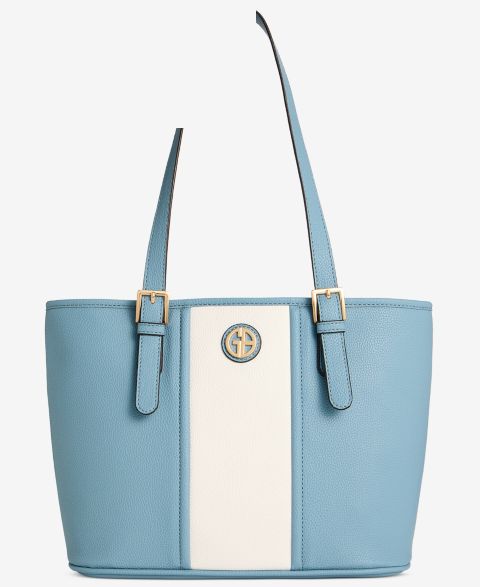Женская сумка Giani Bernini Vertical Colorblock Tulip Tote, цвет: Голубой