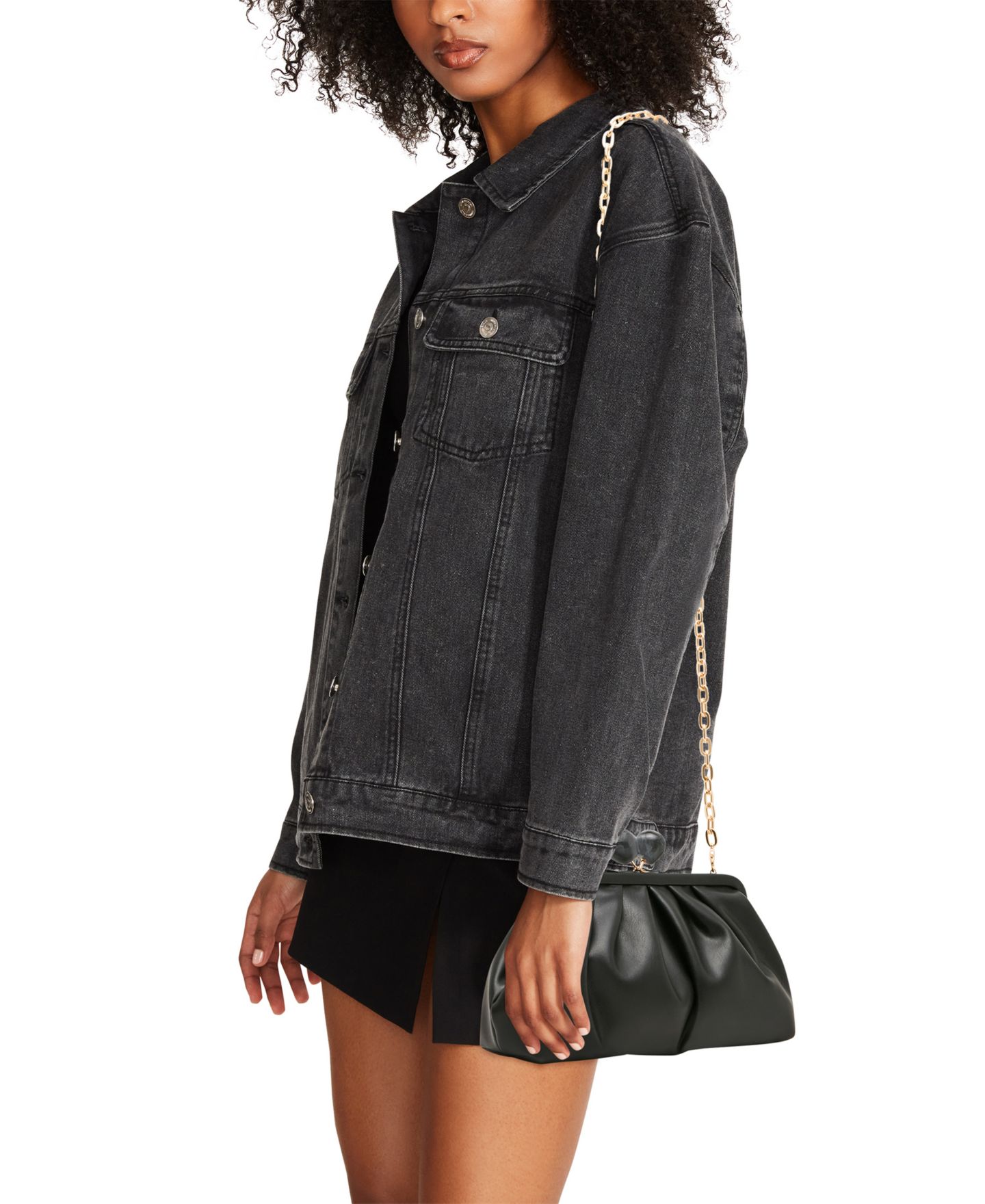 Женский клатч Steve Madden Bmarisol Small Kisslock Clutch Handbag, цвет: Чёрный — фото 6
