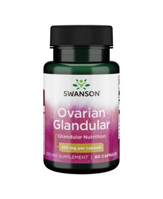Swanson Ovarian Glandular Supplement Women's Glandular Health and Balance Support Premium Bovine Tissue 60 Capsules, 250mg Each