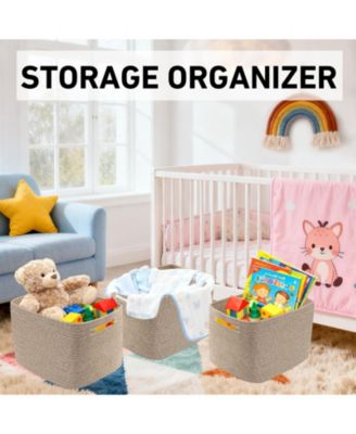 3 PACK Woven Storage Baskets Organizing Bins Home Organization Gift Basket
