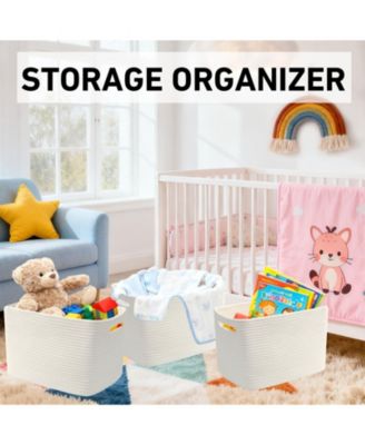 3 PACK Woven Storage Baskets Organizing Bins Home Organization Gift Basket