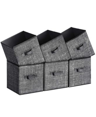 6PC Storage Cubes Fabric Bins Closet Organizers Foldable